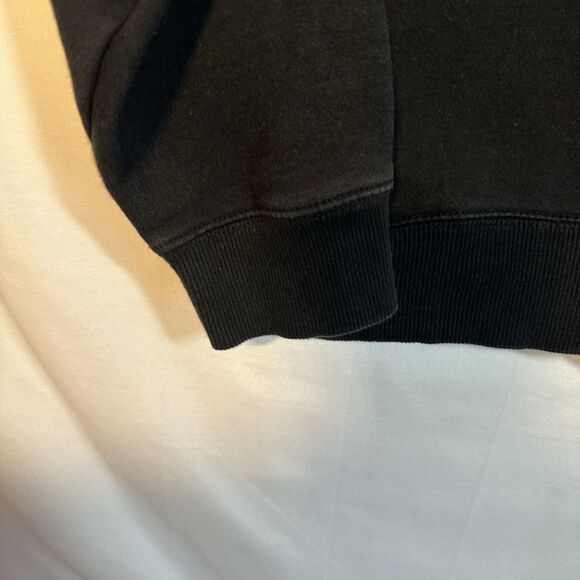 Tap Out Logo Unisex Fleece Hoodie Sweatshirt Size Med Black w White Emb Y2K - Picture 3 of 9